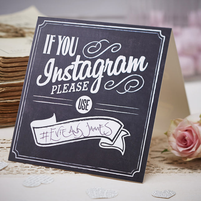 Hochzeitstisch Dekoration Kreidetafel Instagram