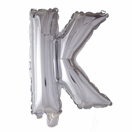 Folienballon Buchstabe K Silber XL 102cm leer