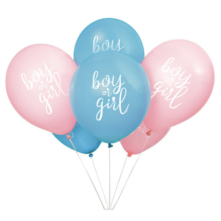 Gender Reveal Ballons Junge oder Mädchen 30cm 8 Stk.