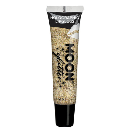 Moon Glitter Holographic Glitter Lipgloss Gold 15ml