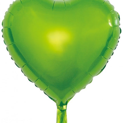 Helium Ballon Herz Grün Leer 45cm