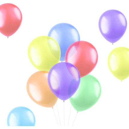 Bunte Luftballons Transparent 33cm 100Stk