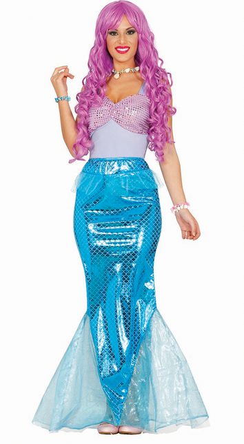 Meerjungfrau Kostüm Lila Blau Damen