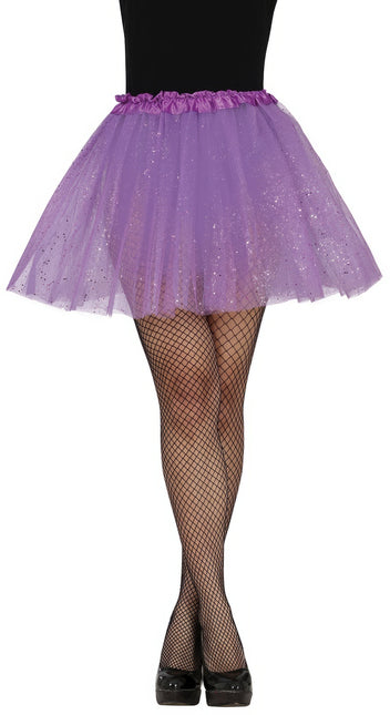 Lila Tutu Damen Glitzer 40cm