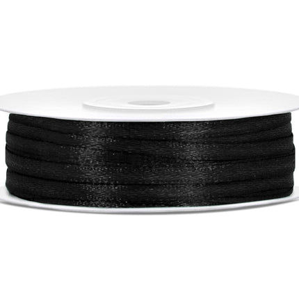 Satinband Schwarz 3mm 50m