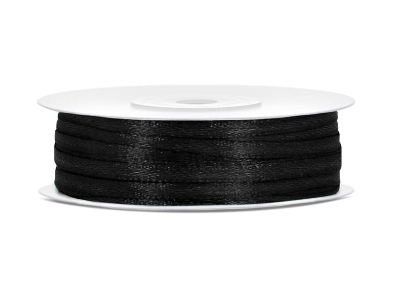 Satinband Schwarz 3mm 50m