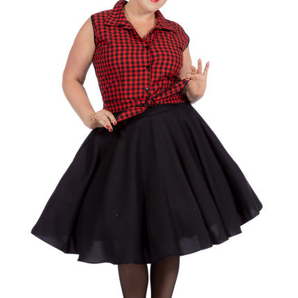 Rock N Roll 50S Kleid Schwarz Rot Damen