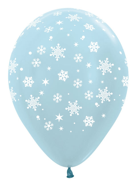 Ballons Schneeflocke Mix 30cm 25Stk