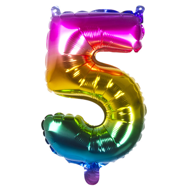 Regenbogen Figur Ballon 5 Jahre 36cm