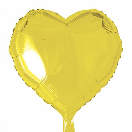 Helium Ballon Herz Gelb 46cm leer