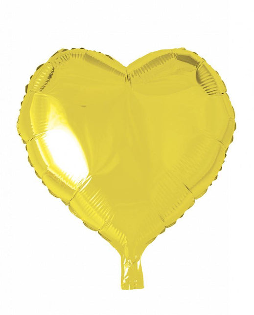 Helium Ballon Herz Gelb 46cm leer