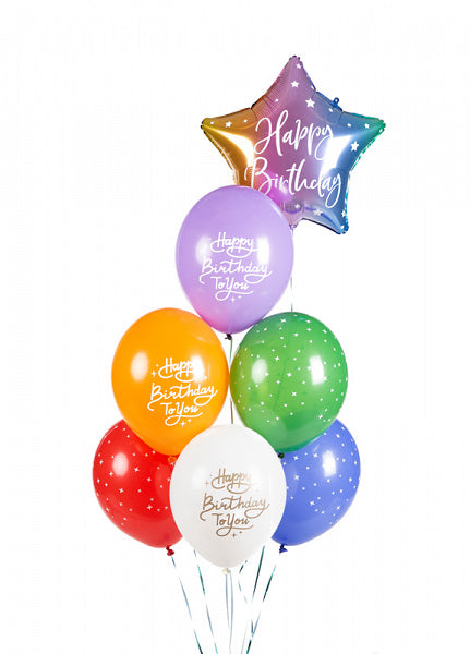 Ballons Happy Birthday To You Mix 30cm 6pcs