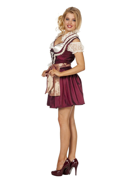 Bordeauxrotes Dirndlkleid Oktoberfest Damen