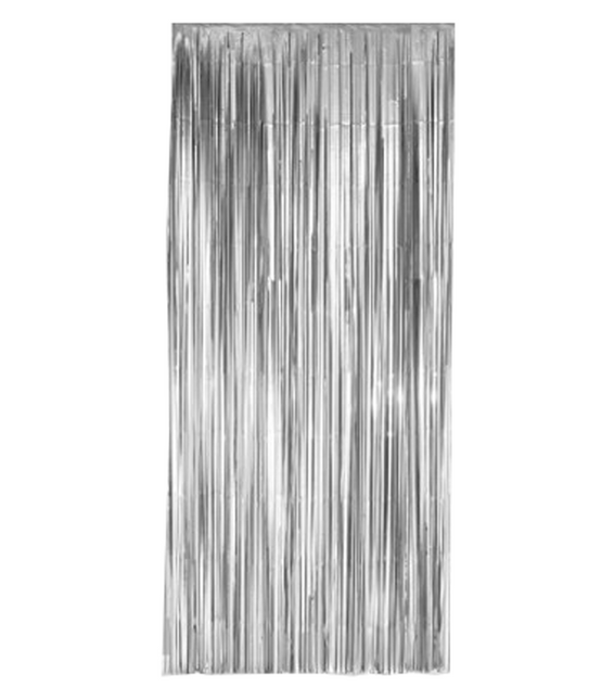 Silberner Türvorhang Folie 2.4m