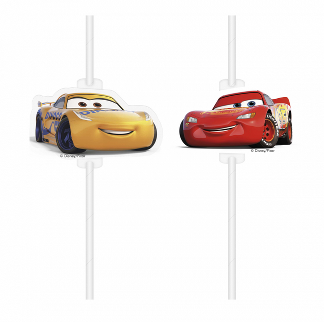 Cars 3 Strohhalme Papier 4 Stk.