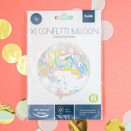 Konfetti Ballon Pastell 61cm