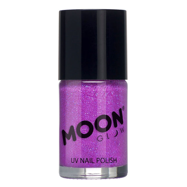 Moon Glow Neon UV Glitter Nagellack Lila 14ml