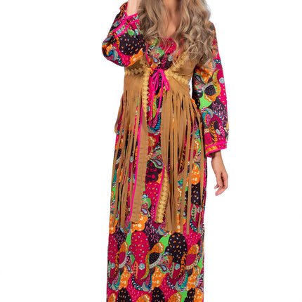 Hippie Kleid Lang Bunt