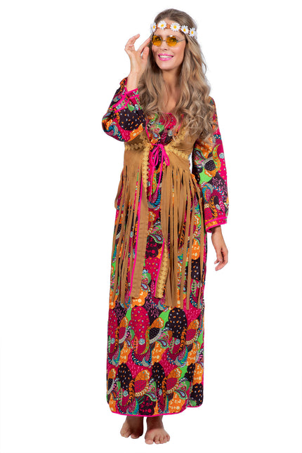 Hippie Kleid Lang Bunt