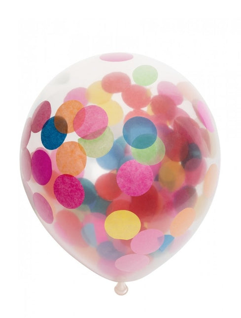 Konfetti Ballons Bunt 30cm 6Stück