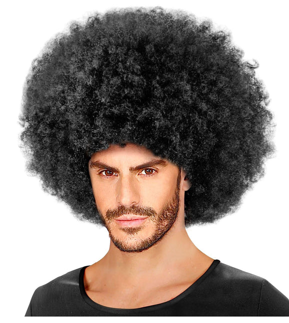 Schwarze Perücke Afro Maxi