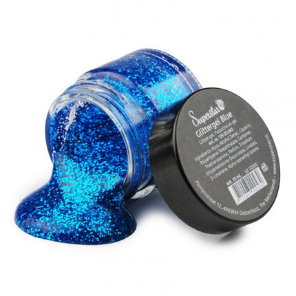 Blaues Glitzergel