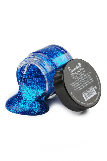 Blaues Glitzergel