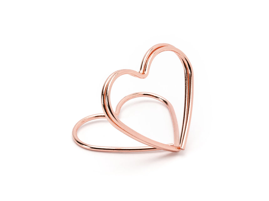 Namenskartenhalter Herzen Rose Gold 2,5cm 10 Stk.