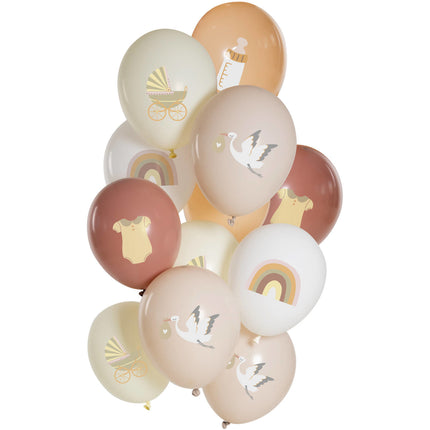 Ballons Geburt Mädchen 33cm 12Stk