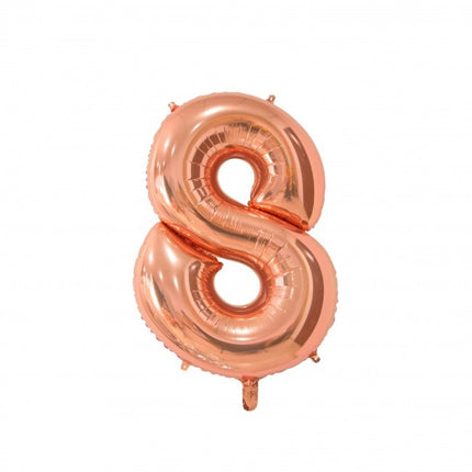 Folienballon Figur 8 Rose Gold 66cm