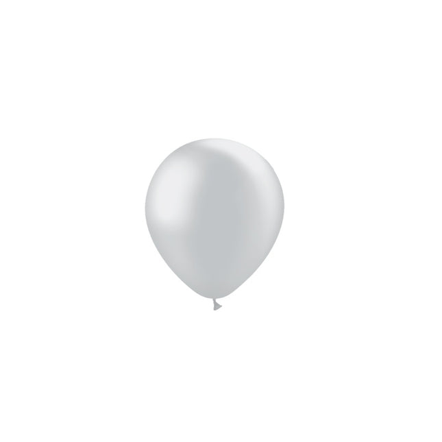 Silberne Ballons Metallic 13cm 100Stk