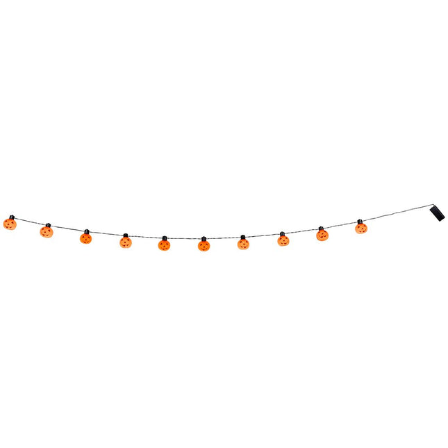 Halloween Lichtgirlande LED Kürbis 1,75m