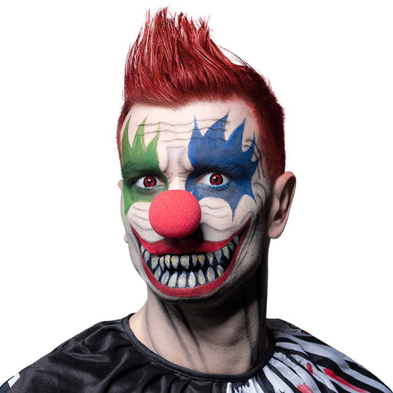 Rot Schwarz Farbe Clown Linsen