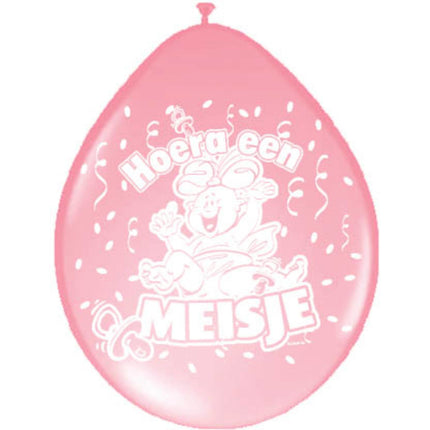 Geburtsballons Mädchen 30cm 8Stk