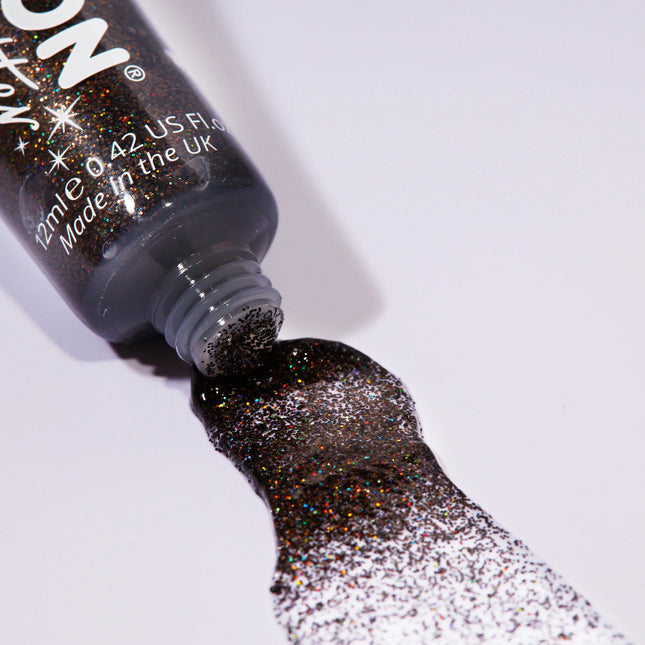 Moon Glitter Holographic Fine Glitter Gel Schwarz 12ml