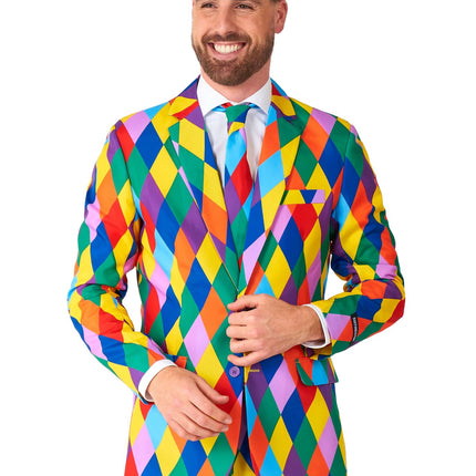 Regenbogen Clown Anzug Männer Suitmeister