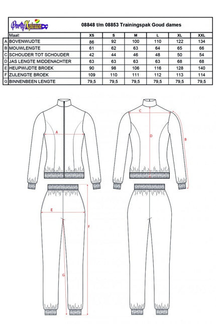 Trainingsanzug Gold Damen