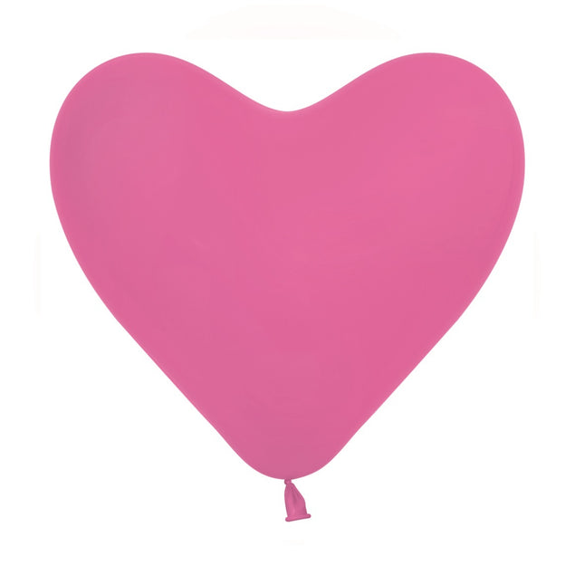 Ballons Herz Fuchsia 30cm 50Stk