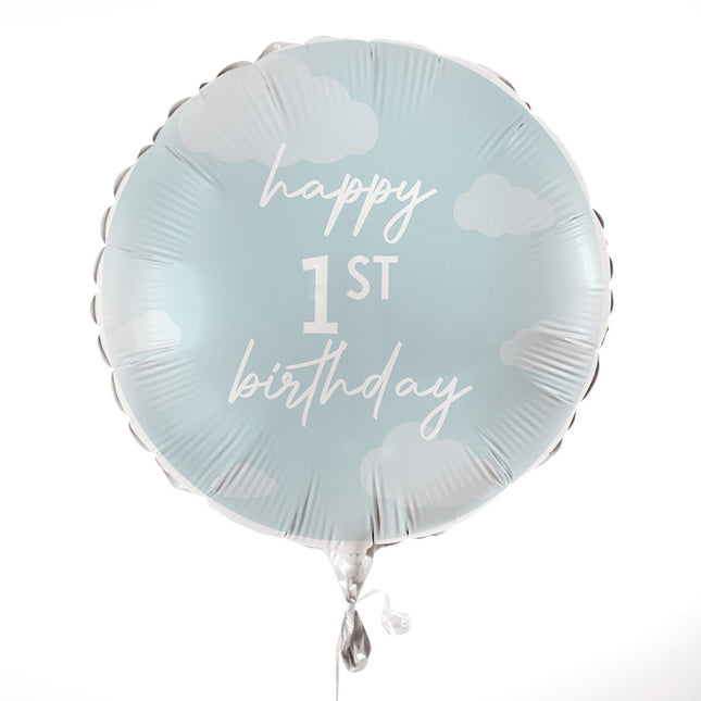 Happy 1St Birthday Heliumballon Blau Leer 43cm