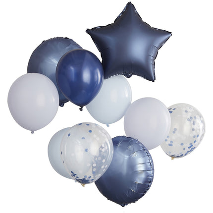 Blaue Luftballons Set Star