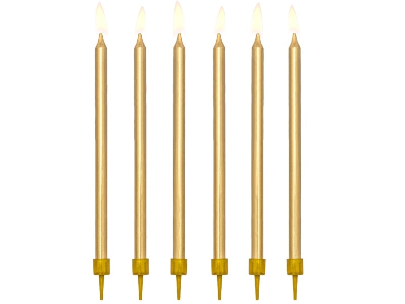 Goldene Kerzen 12,5cm 12Stück