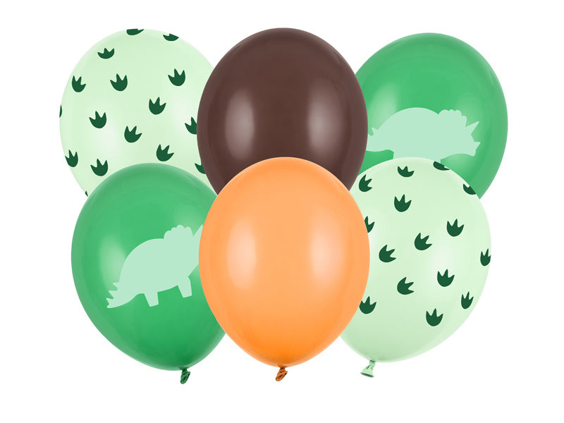 Dinosaurier Ballons Grün 30cm 6Stk