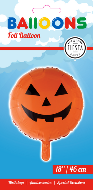 Halloween Helium Ballon Kürbis 45cm leer