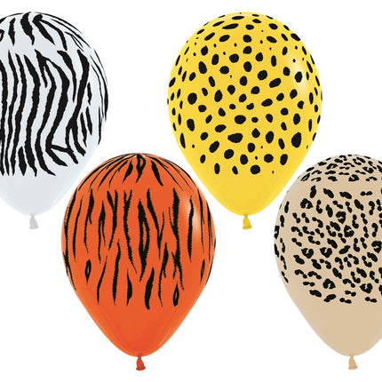 Ballons Dschungel Streifen Mix 30cm 25Stk