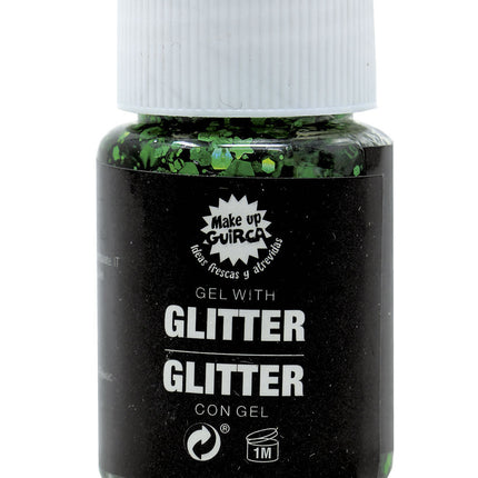 Dunkelgrünes Glitzergel 20g