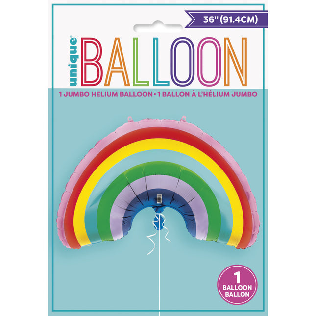 Helium Ballon Regenbogen 91cm leer