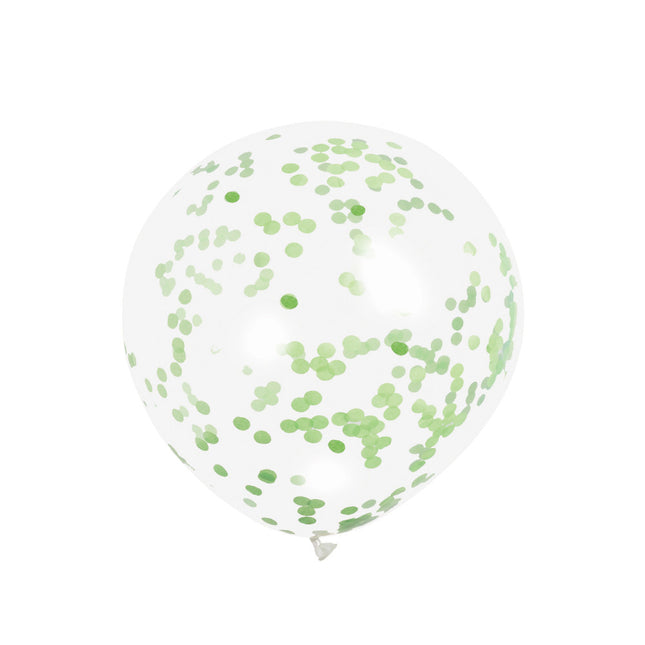 Confertti Luftballons Limettengrün 40cm 6 Stk.