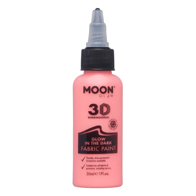 Moon Glow Glow in the Dark Fabric Paint Rot 30ml