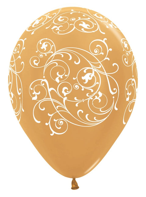 Ballons Filigran Metallic Gold 30cm 25Stk