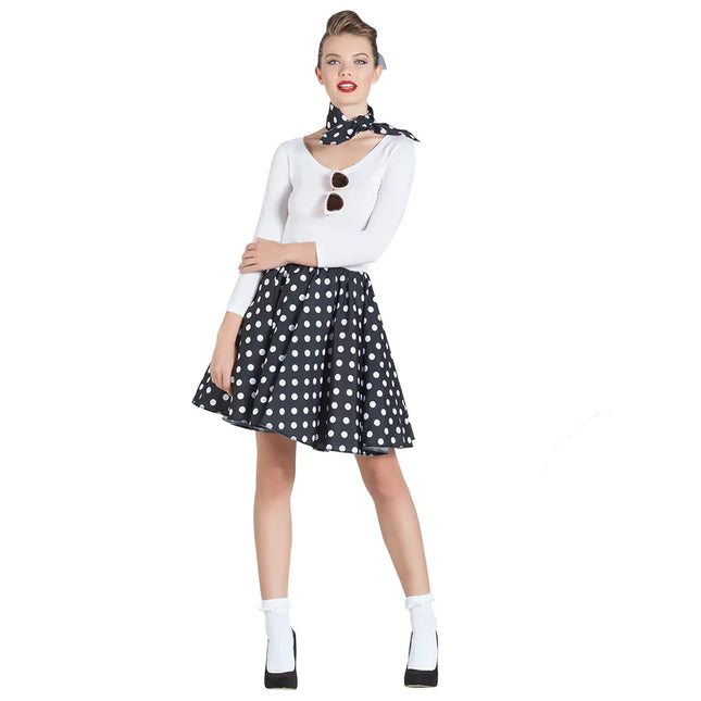 Rock N Roll 50S Kleid Schwarz Weiß Damen